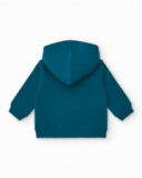 Sudadera felpa para niño con capucha en verde colección Laguna Beach Sudadera felpa para niño con capucha en verde colección Laguna Beach