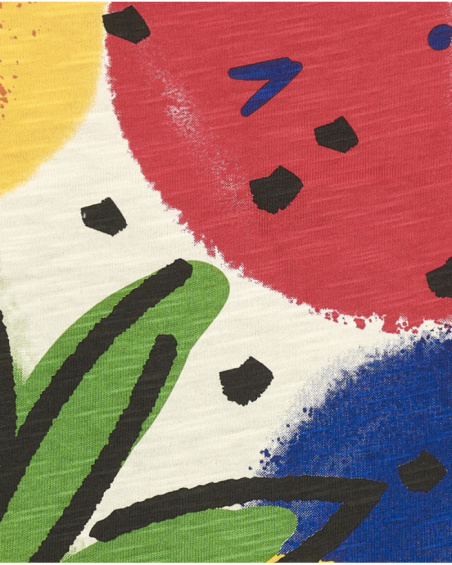 Camiseta de niño en colores vibrantes con estampado de frutas