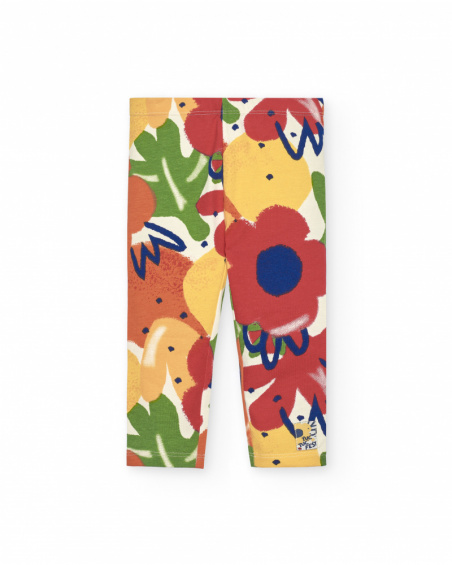 Legging de niña con estampado floral colección Music Up