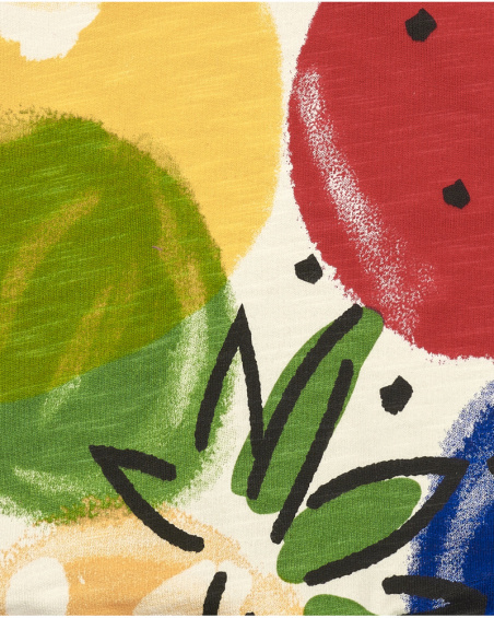 Sudadera de niño multicolor con estampado de frutas colección