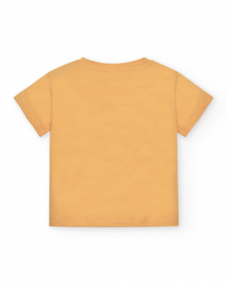 T-shirt jaune pour fille avec design floral Music is Life