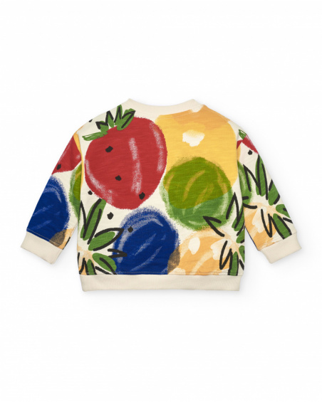 Sudadera de niño multicolor con estampado de frutas colección Music Up