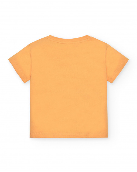 T-shirt jaune pour fille avec design floral Music is Life