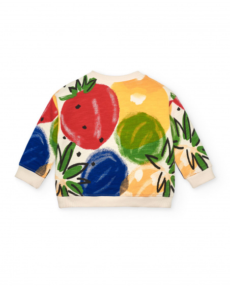 Sudadera de niño multicolor con estampado de frutas colección Music Up