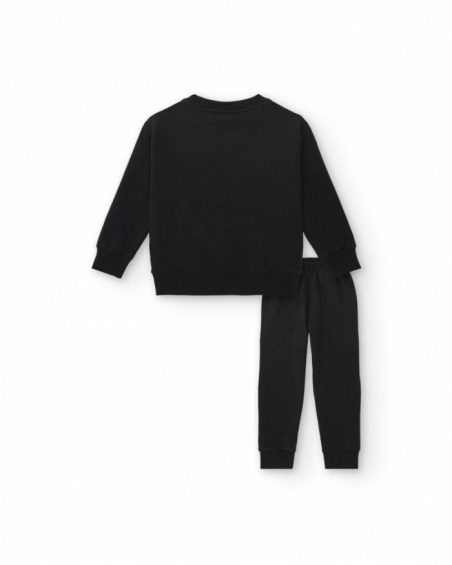 Ensemble sweat et pantalon noir garçon imprimé skater collection Skater Life