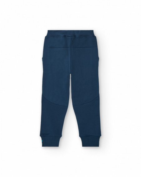 Pantalon de jogging garçon bleu marine avec cordon réglable collection Icebreaker