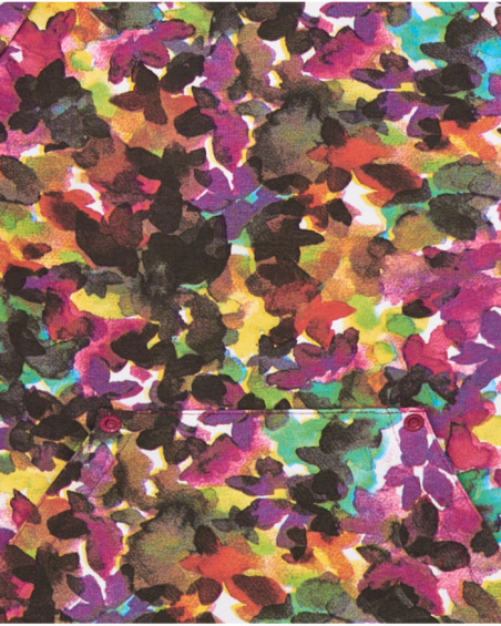 Manteau à capuche multicolore fille collection Colorfield