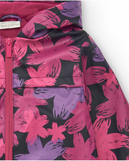 Veste imperméable à imprimé floral pour fille collection