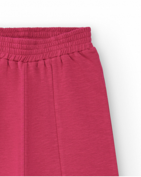 Pantalon peluche rose fille collection Cold Days
