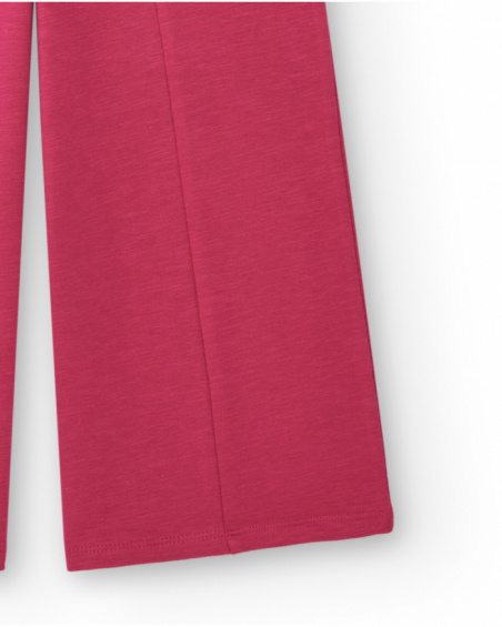 Pantalon peluche rose fille collection Cold Days