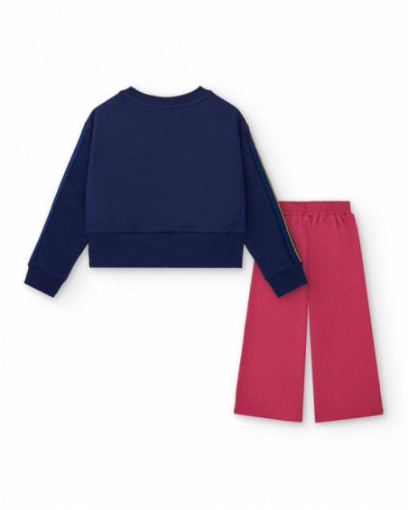 Ensemble sweat et pantalon jupe-culotte fille collection Cold
