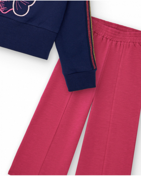 Ensemble sweat et pantalon jupe-culotte fille collection Cold