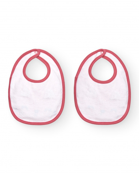 Pack de bavoirs fille rose et bleu imprimé chatons, collection