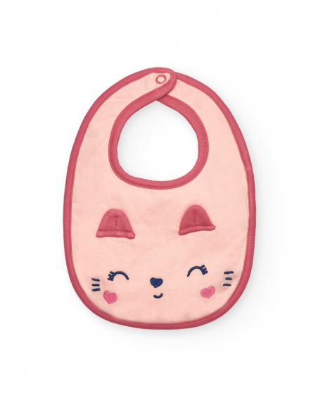 Pack de bavoirs fille rose et bleu imprimé chatons, collection