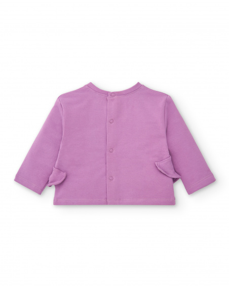 Ensemble fille lilas avec motif lapin collection Glitter Tales