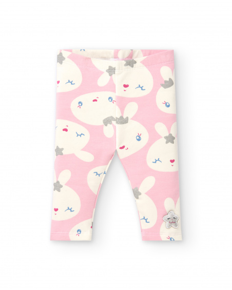 Ensemble fille lilas avec motif lapin collection Glitter Tales