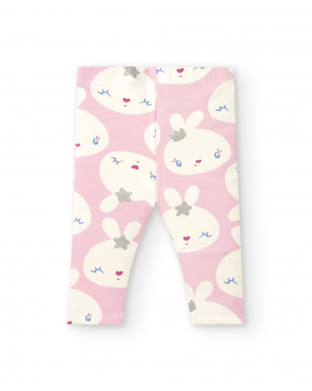 Ensemble fille lilas avec motif lapin collection Glitter Tales
