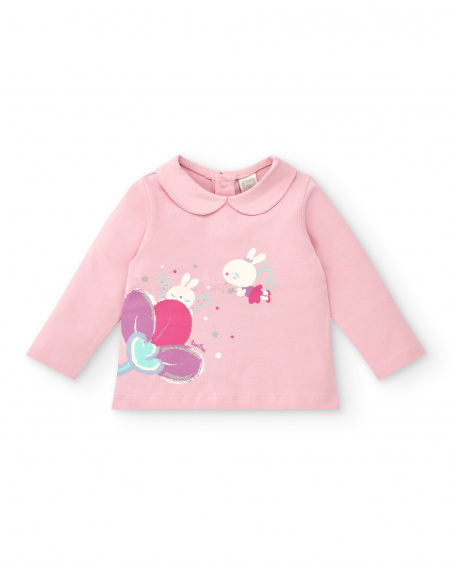 Ensemble fille rose avec jupe en tulle collection Glitter Tales