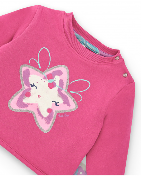 Tenue fille fuchsia avec détails brillants collection Glitter