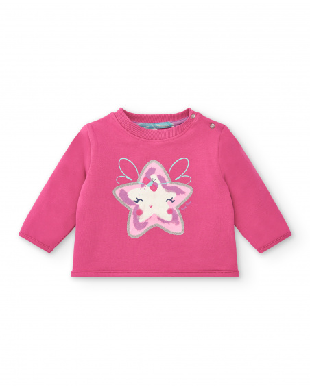 Tenue fille fuchsia avec détails brillants collection Glitter