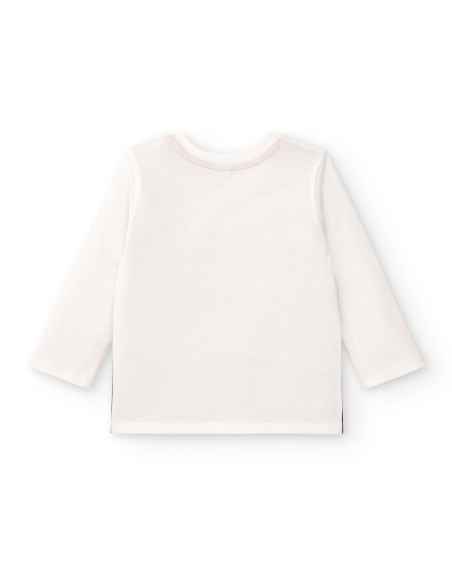 T-shirt à manches longues pour garçon blanc avec imprimé T-shirt à manches longues pour garçon blanc avec imprimé