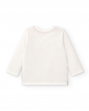 T-shirt à manches longues pour garçon blanc avec imprimé T-shirt à manches longues pour garçon blanc avec imprimé