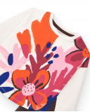 Ensemble fille t-shirt et legging blanc imprimé fleuri Ensemble fille t-shirt et legging blanc imprimé fleuri