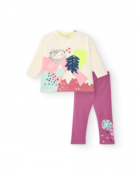 Ensemble t-shirt imprimé et legging fille de la collection Ensemble t-shirt imprimé et legging fille de la collection