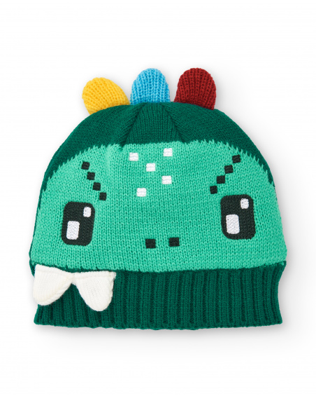 Bonnet garçon motif dinosaure collection Cyber Dino