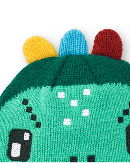 Bonnet garçon motif dinosaure collection Cyber Dino