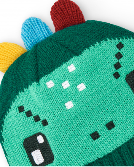 Bonnet garçon motif dinosaure collection Cyber Dino