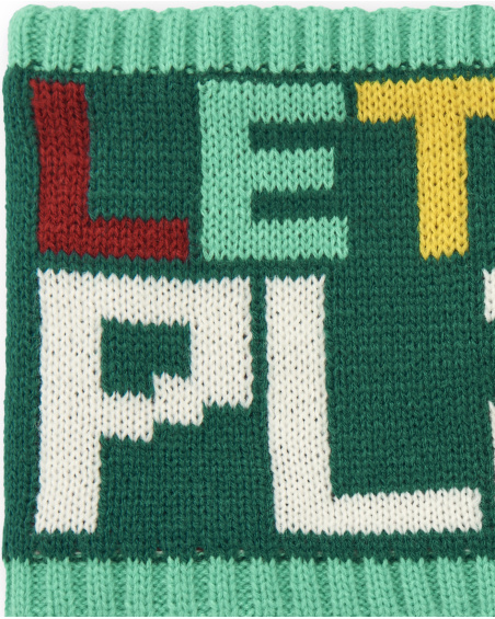 Bandana enfant avec inscription "Let's Play" collection Cyber Dino
