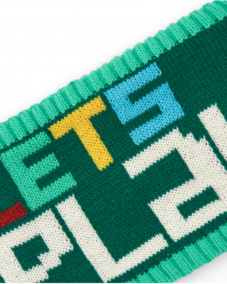 Bandana enfant avec inscription "Let's Play" collection Cyber Dino