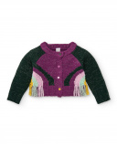 Veste tricotée à franges pour fille de la collection Cyber Dino Veste tricotée à franges pour fille de la collection Cyber Dino