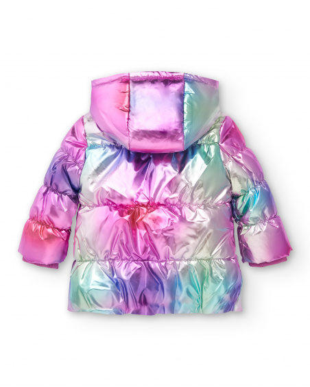 Manteau imperméable multicolore fille collection Cyber Dino Manteau imperméable multicolore fille collection Cyber Dino