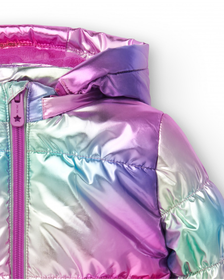 Manteau imperméable multicolore fille collection Cyber Dino Manteau imperméable multicolore fille collection Cyber Dino