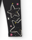 Legging tricoté fille noir avec imprimé étoiles collection Legging tricoté fille noir avec imprimé étoiles collection