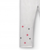 Legging fille en simili cuir gris avec détails étoiles Legging fille en simili cuir gris avec détails étoiles