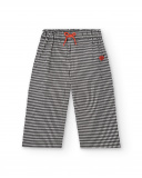 Pantalon vichy noir et blanc avec noeud rouge pour fille de la Pantalon vichy noir et blanc avec noeud rouge pour fille de la
