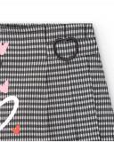 Jupe-short vichy imprimé coeur pour fille de la collection Jupe-short vichy imprimé coeur pour fille de la collection