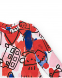 Robe à manches longues à imprimé graphique coloré pour filles Robe à manches longues à imprimé graphique coloré pour filles
