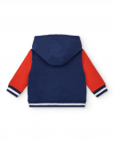 Sweat à capuche garçon bleu et rouge avec imprimé amusant Sweat à capuche garçon bleu et rouge avec imprimé amusant