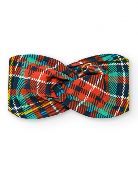 Bandeau fille à carreaux multicolores collection Big Brains