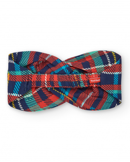 Bandeau fille à carreaux multicolores collection Big Brains
