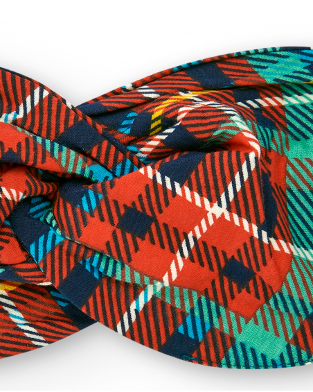 Bandeau fille à carreaux multicolores collection Big Brains