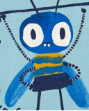 T-shirt garçon en maille bleu à imprimé créatures et manches T-shirt garçon en maille bleu à imprimé créatures et manches