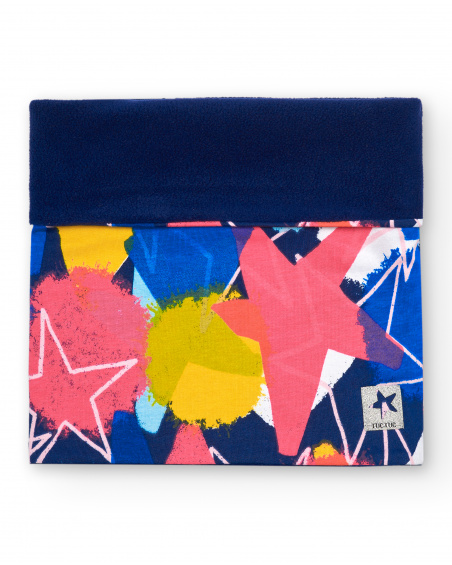 Bandana fille bleu à imprimé étoiles multicolores Amazing