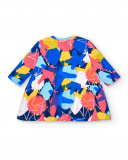 Robe peluche fille bleue à imprimé multicolore Amazing Robe peluche fille bleue à imprimé multicolore Amazing