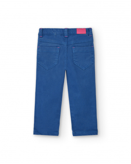 Pantalon fille en jean bleu avec étoiles imprimées Amazing