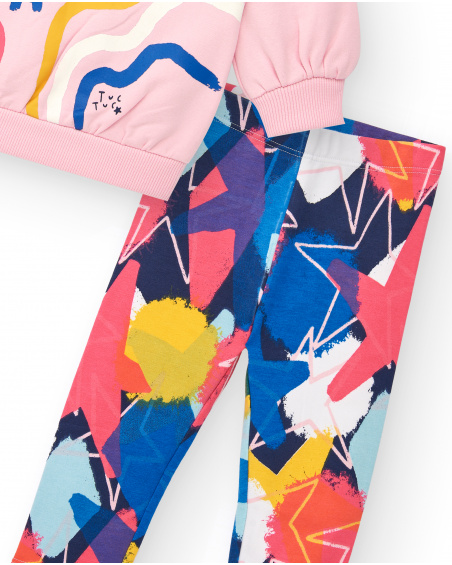 Ensemble sweat et legging rose fille imprimé graphique Amazing